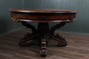 English Mahogany Leathered Center Table c1900
