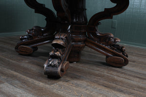 English Mahogany Leathered Center Table c1900