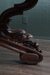 English Mahogany Leathered Center Table c1900