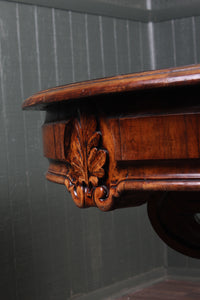English Mahogany Leathered Center Table c1900