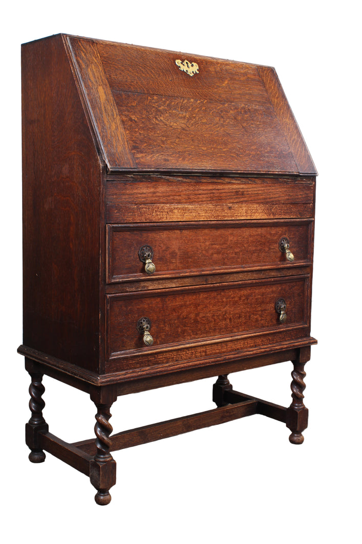 English Oak Bureau c.1900
