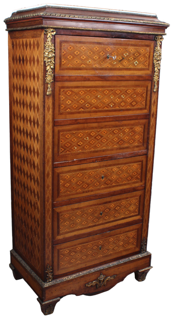 Inlaid French Mahogany Desk c.1870