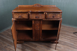 English Oak Art Deco Sideboard c.1930