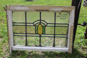 Antique English Stained Glass in Original Frame