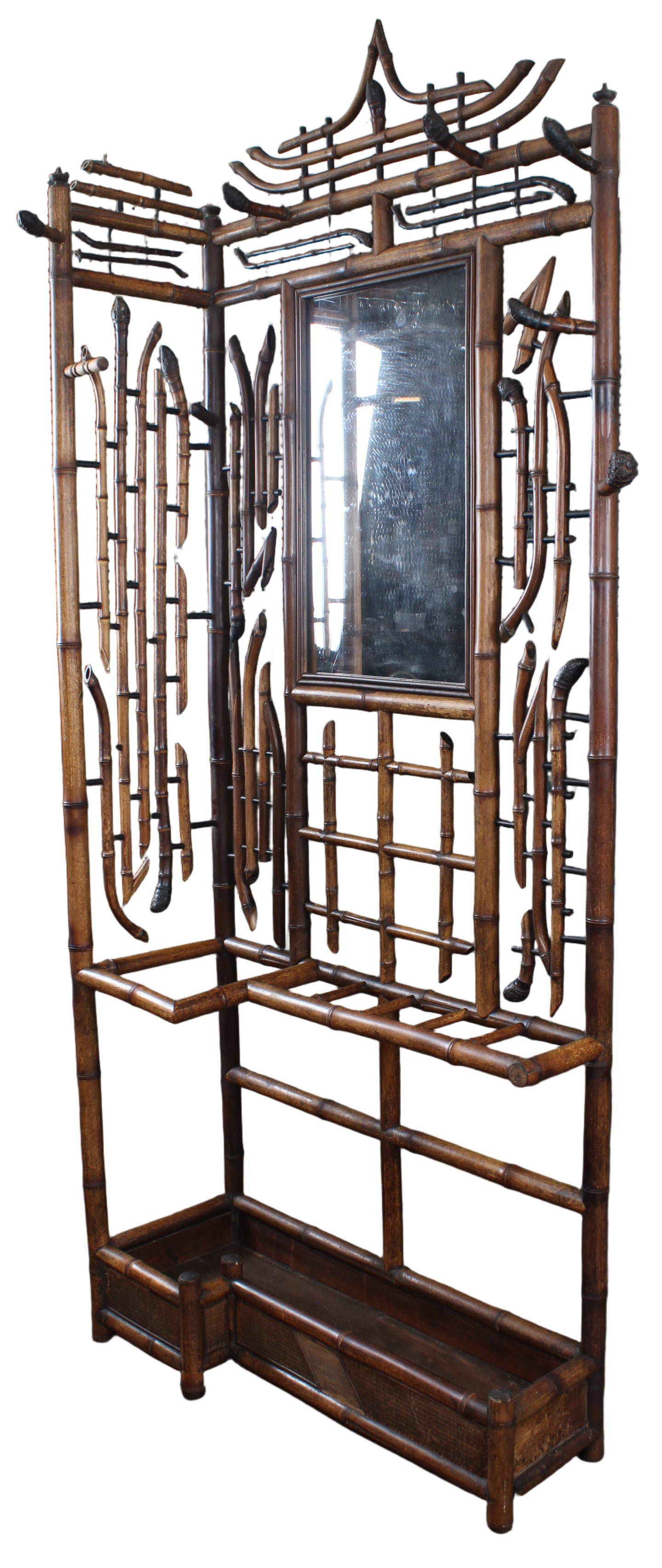 French Bamboo Hallstand c.1880
