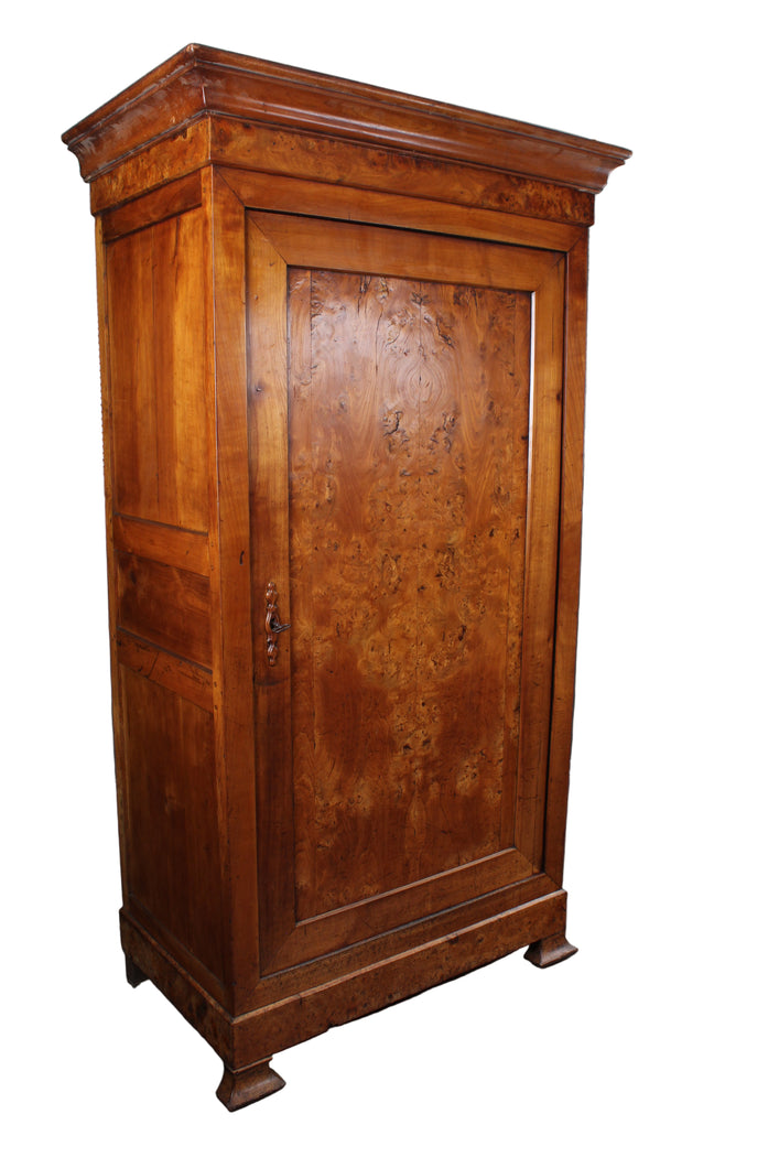 French Single Burl Wardrobe c 1870