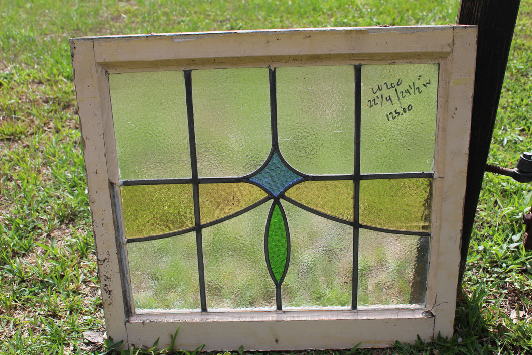 Antique English Stained Glass in Original Frame