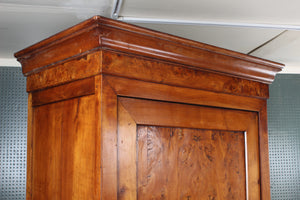 French Single Burl Wardrobe c 1870