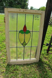 Antique English Stained Glass in Original Frame