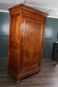 French Single Burl Wardrobe c 1870