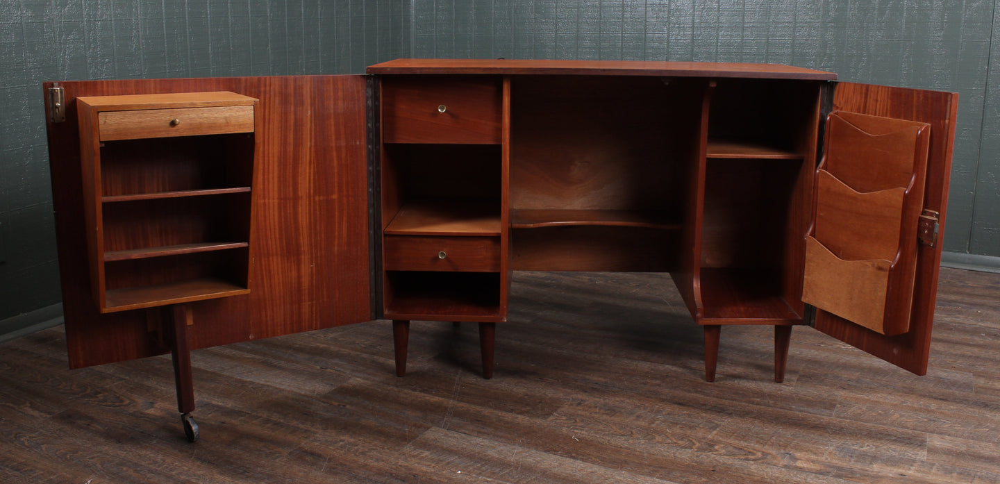 Midcentury teak metamorphic desk by Newcraft c.1960
