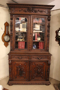 French Carved Oak Cabinet c.1880