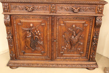 Load image into Gallery viewer, French Carved Oak Cabinet c.1880