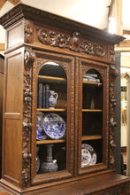 Load image into Gallery viewer, French Oak Bookcase over Cupboard c1880
