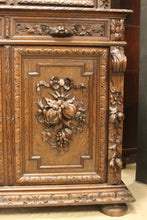 Load image into Gallery viewer, French Oak Bookcase over Cupboard c1880