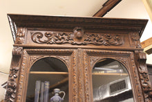 Load image into Gallery viewer, French Oak Bookcase over Cupboard c1880
