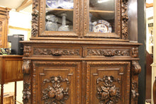 Load image into Gallery viewer, French Oak Bookcase over Cupboard c1880