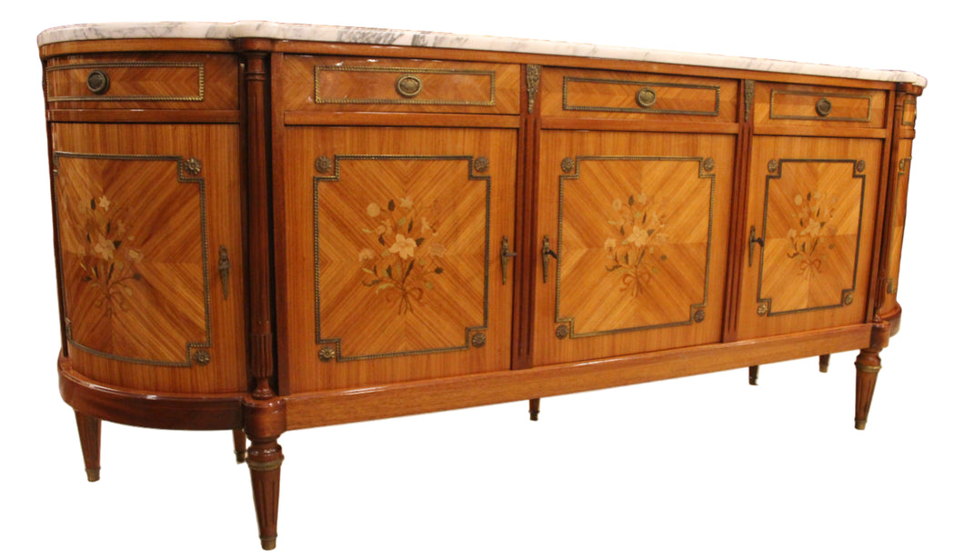 French Inlaid Louis XVI Style Credenza