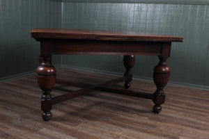 English Oak Drawleaf Table c.1900