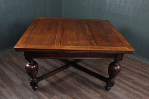 English Oak Drawleaf Table c.1900