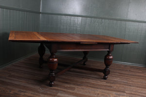 English Oak Drawleaf Table c.1900