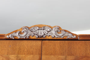 English Burl Walnut Gentlemans Wardrobe c.1940