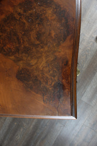 Petite English Burl Walnut Chest c.1900