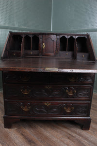 English Carved Oak Bureau c.1780