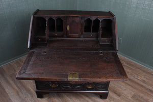 English Carved Oak Bureau c.1780