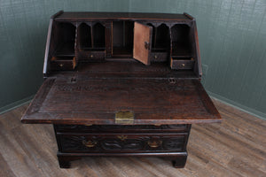 English Carved Oak Bureau c.1780