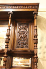 Load image into Gallery viewer, English Carved Oak Mirrored Sideboard c.1870 - 1890