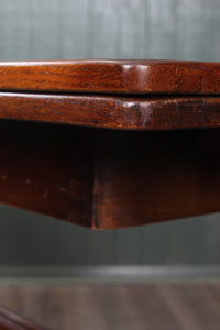 Vintage English Oak Trestle Drawleaf Table