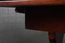 Load image into Gallery viewer, Vintage English Oak Trestle Drawleaf Table