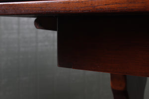 Vintage English Oak Trestle Drawleaf Table