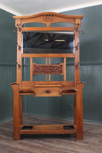 English Oak Art Nouveau Hallstand c.1900