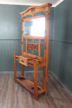 Load image into Gallery viewer, English Oak Art Nouveau Hallstand c.1900