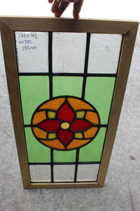 Antique English Stained Glass in Shipping Frame