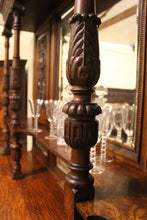 Load image into Gallery viewer, English Carved Oak Mirrored Sideboard c.1870 - 1890