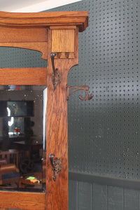 English Oak Art Nouveau Hallstand c.1900