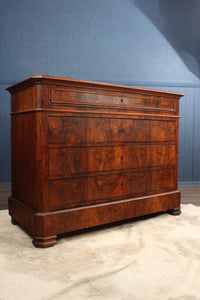 French Burl Walnut Commode c.1850