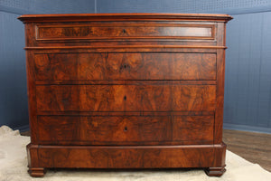 French Burl Walnut Commode c.1850