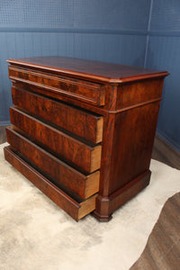 French Burl Walnut Commode c.1850