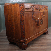 Load image into Gallery viewer, English Oak Art Deco Sideboard c.1930