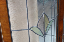 Load image into Gallery viewer, English Walnut Leaded Glass Display Cabinet c.1900