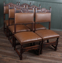 Load image into Gallery viewer, English Oak Chairs set of 6