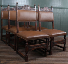 Load image into Gallery viewer, English Oak Chairs set of 6