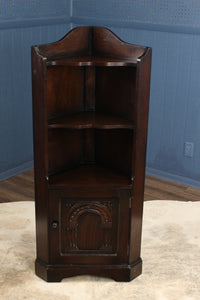 English Oak Corner Cabinet