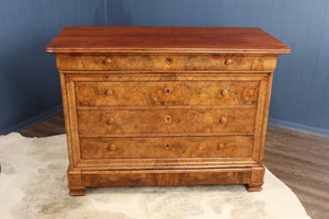 French Burl Walnut Commode c.1850