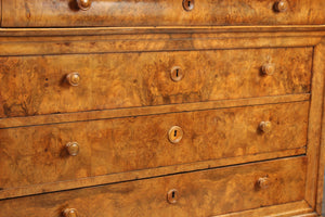 French Burl Walnut Commode c.1850