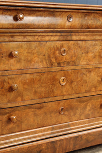 French Burl Walnut Commode c.1850